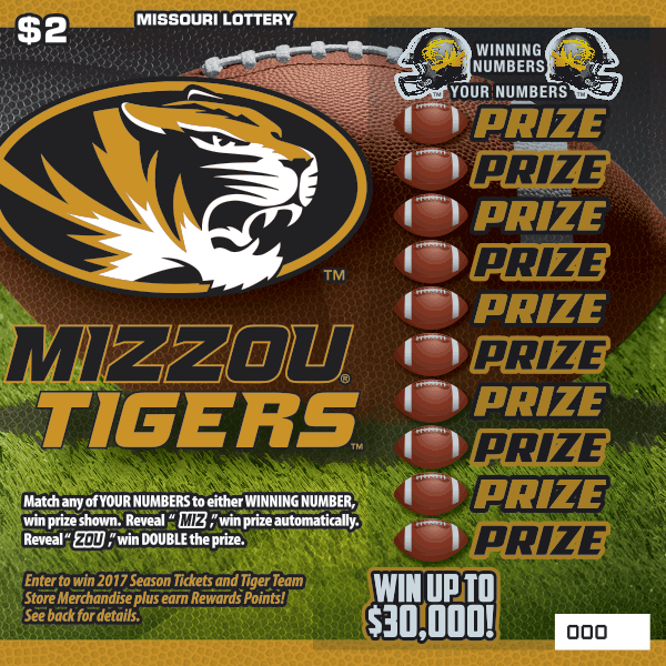 Missouri Lottery MU Tigers ticket features $30K, season ...