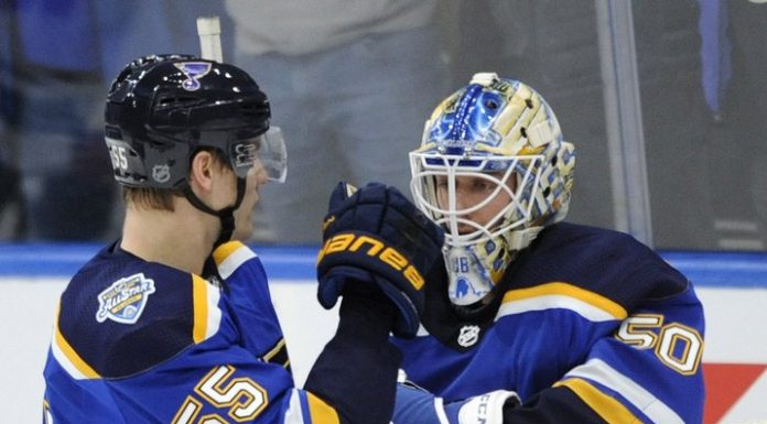 Binnington leads Blues past Wild 2-1