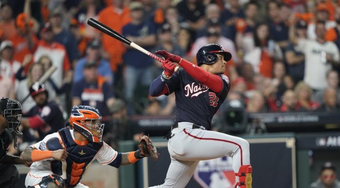 Soto, Nationals top Cole, Astros 5-4 in World Series opener