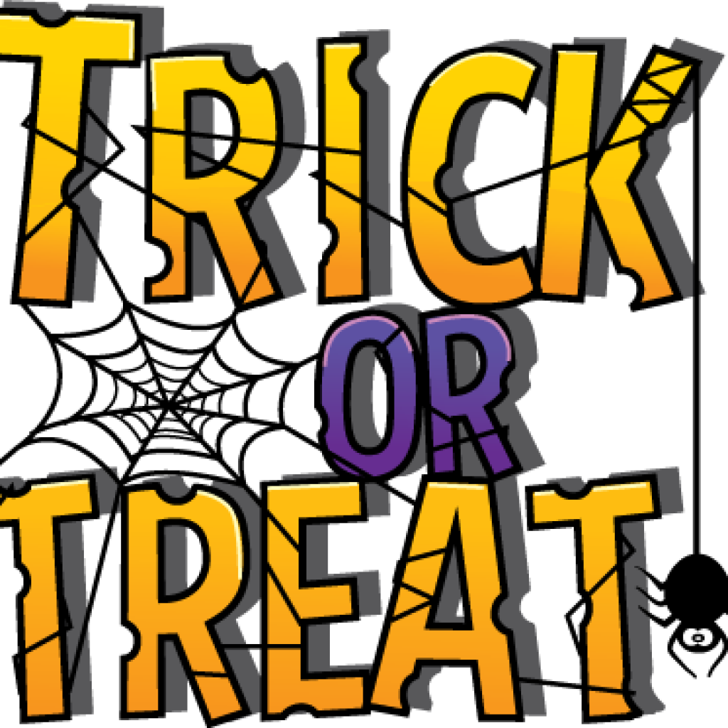 trick or treat word clipart