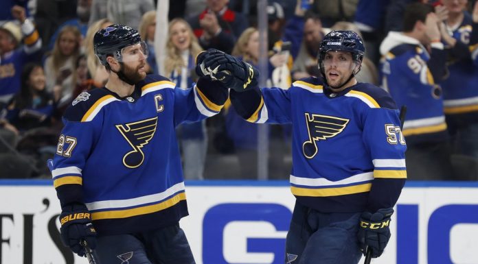 Perron scores twice in Blues’ 5-2 win over Avalanche