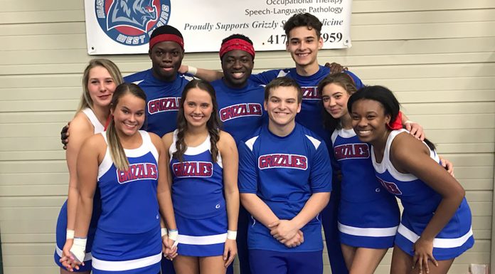 Grizzly Cheer Team Sophomores Recognized at Sophomore Night