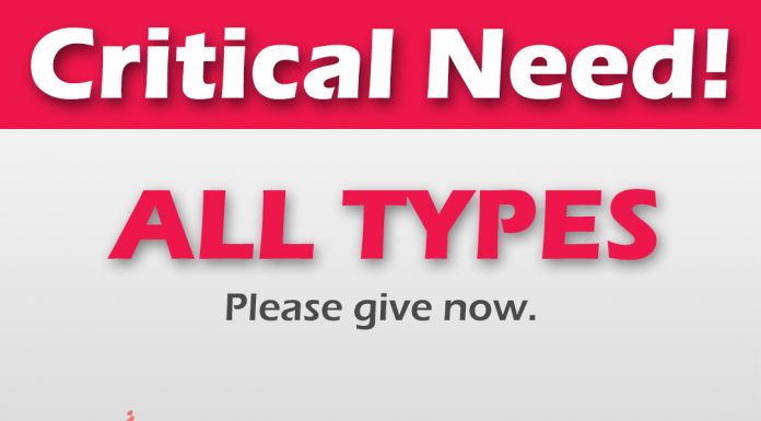 CBCO issues critical appeal for all blood types