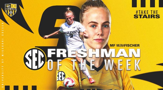 Fischer Named SEC Soccer Freshman of the Week