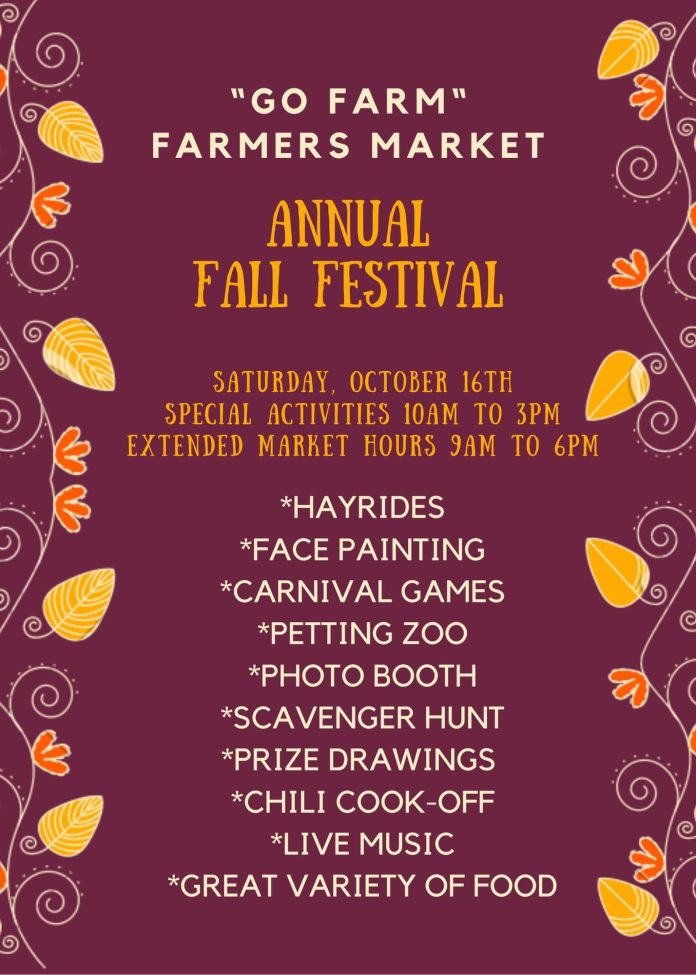 “Go Farm” Farmers Market Fall Festival and Extended Market Hours ...