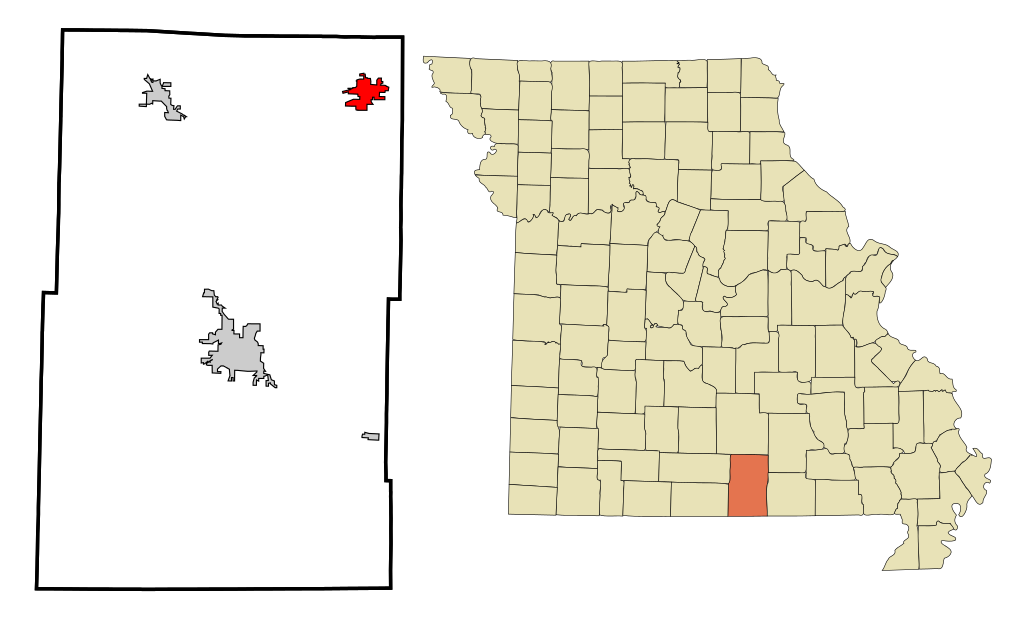 1024px Howell County Missouri Incorporated And Unincorporated Areas Mountain View Highlighted.svg 