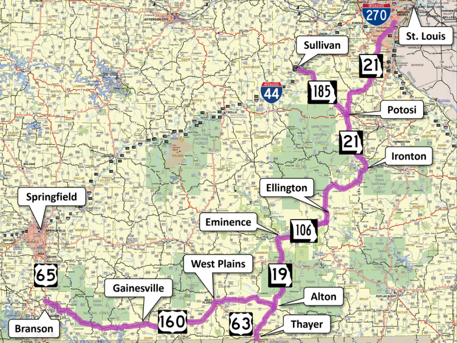 Proposed Scenic Byway through the Ozarks Awaiting Local Approval ...