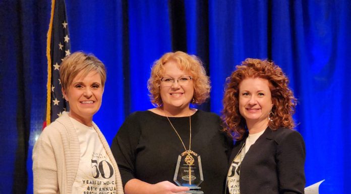 Dr. Amy Ross, Recipient of the MO Council of Administrators of Special Education Award