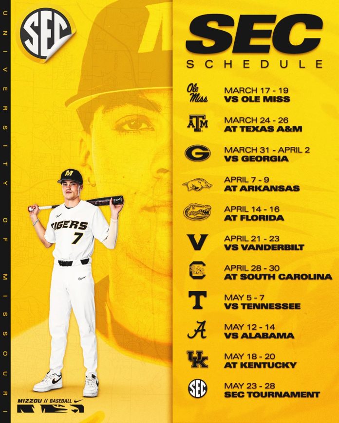 Baseball Unveils 2023 SEC Schedule Ozark Radio News