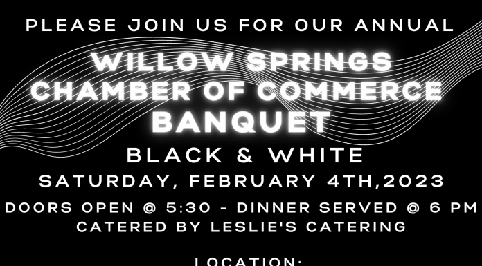 Willow Springs Chamber Banquet Announced