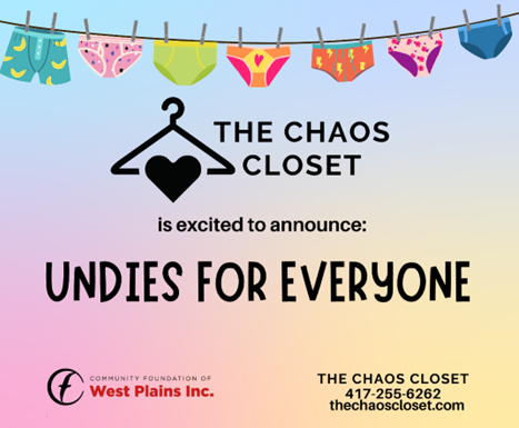 Nonprofit Chaos Closet Starts “Undies for Everyone” Initiative