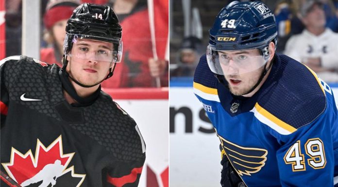 Blues acquire Dean from Vegas in exchange for Barbashev