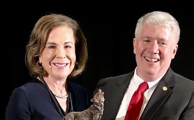 Rep. Evans receives “Howling Wolf” during judicial conference
