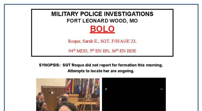 US Army Seeking Missing Sergeant Who Vanished Near Fort Leonard Wood