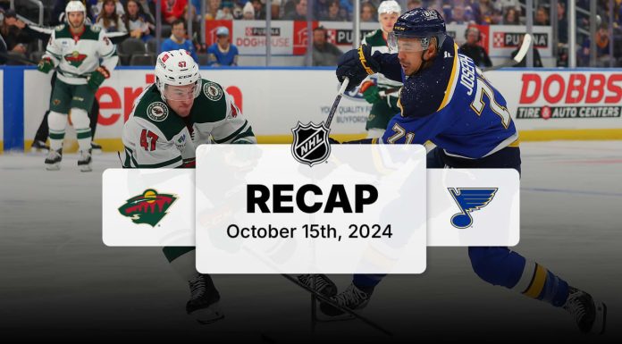 Gustavsson scores goalie goal for Wild in win against Blues