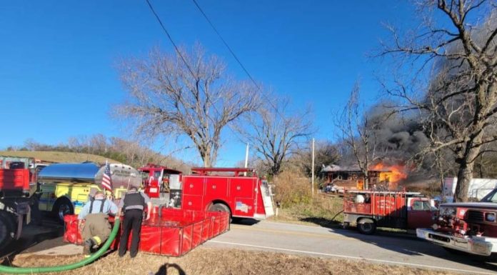 Five Fire Departments Respond to Ozark County Home Fire