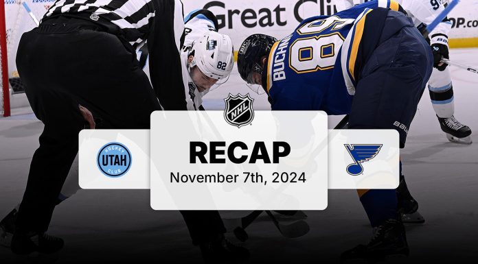 Guenther breaks tie late, Utah Hockey Club stifles Blues