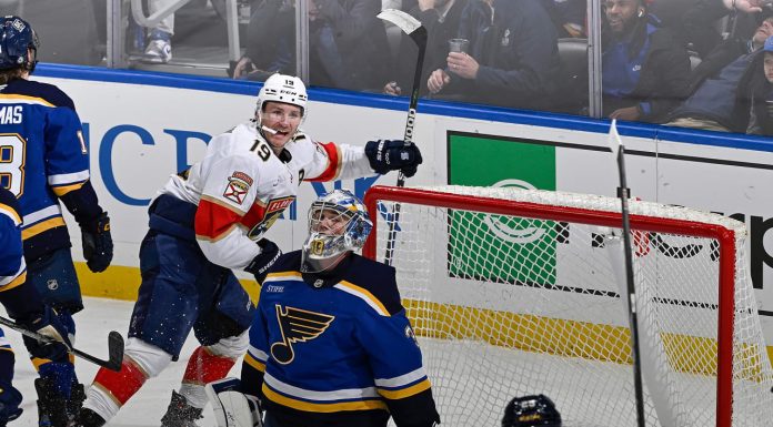 Tkachuk’s goal with 12 seconds left lifts Panthers past Blues