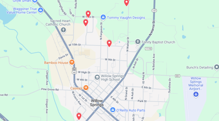 Willow Springs Releases Google Map of Registered Yard Sales for This Week