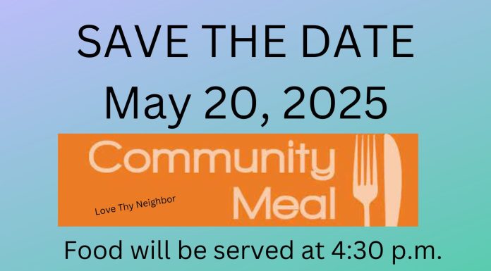 Mountain View Community Meal Scheduled for May 20th