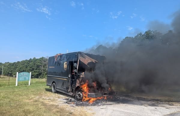 Douglas County Fire Department Responds to a Burning UPS Truck Thursday