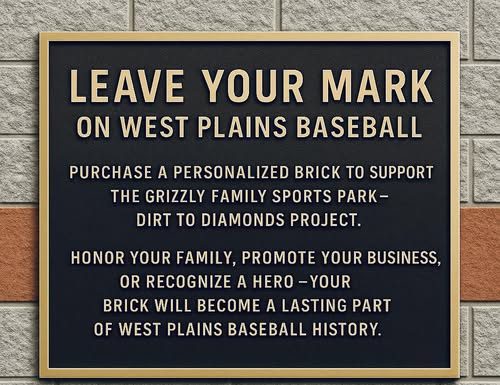 Purchase Your Own Personalized Bricks For Grizzly Family Sports Park