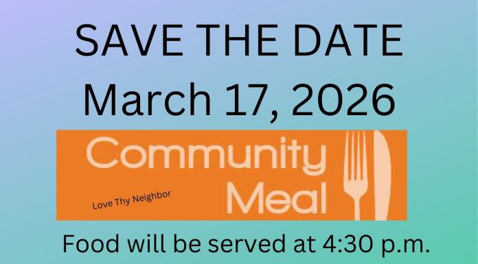 Mountain View Community Betterment Community Meal Tuesday March 17th