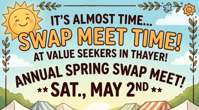 Swap Meet Planned for May 2nd in Thayer