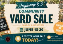 Highway 63 Community Yard Sale Next Month