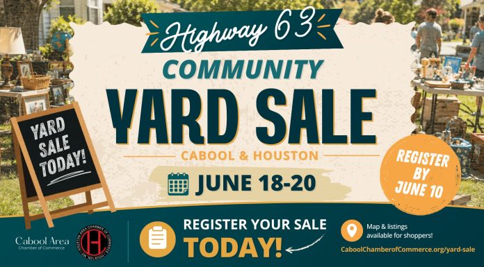 Highway 63 Community Yard Sale Next Month