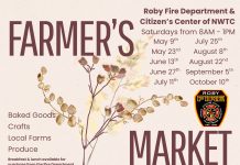 Roby Fire Department Farmer’s Market Continues Through to October