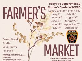 Roby Fire Department Farmer’s Market Continues Through to October