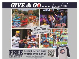 GIVE BLOOD JUNE 19 at OZARKS HEALTHCARE and RECEIVE A GIVE & GO FUN PASS FOR FREE ADMISSION to AREA ATTRACTIONS