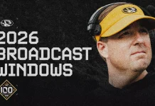 Television Windows Announced for Mizzou’s 2026 Football Season