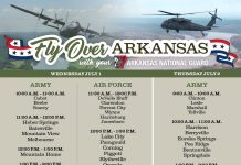 Arkansas National Guard Doing Flyovers Today