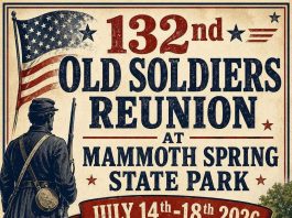 The 132nd Old Soldiers, Sailors, Marines and Air Force Reunion Begins Tuesday in Mammoth Spring