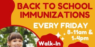 Back to School Immunizations Fridays at Howell County Health Department