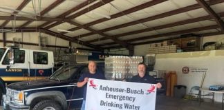 Great Rivers Distributing Donates Water to Lanton VFD