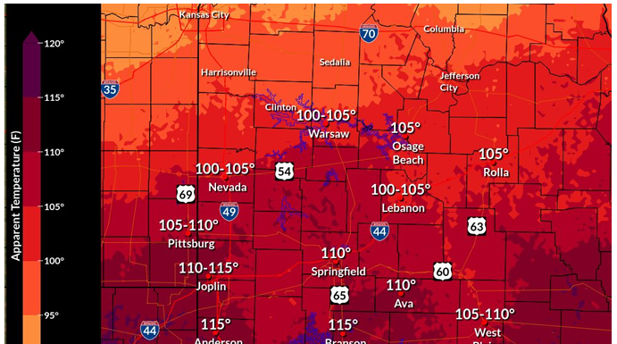 Heat Advisory Continues as Heat Index Could Reach 110+