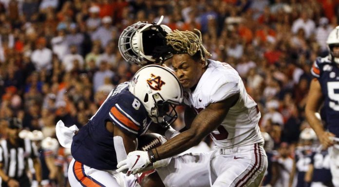 No. 16 Auburn upends No. 5 Alabama’s playoff hopes, 48-45