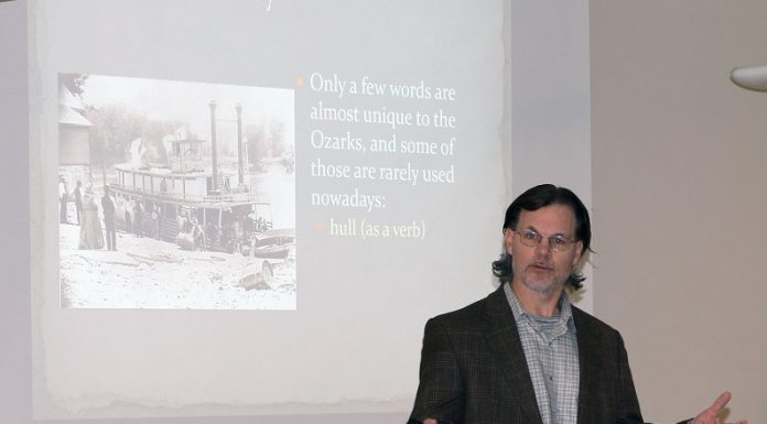 Dr. Blevins presents during MSU-WP Geography Awareness Week