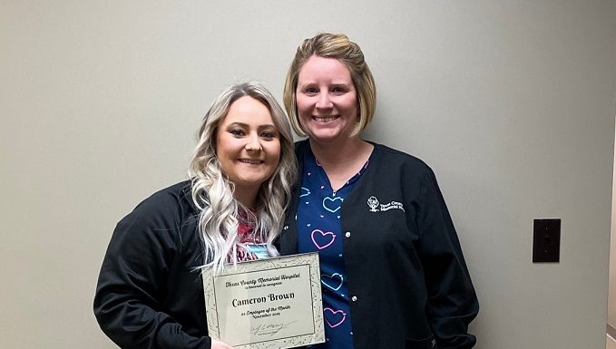 Brown named TCMH November Employee of the Month