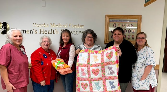 Busy Hands and Stitchers Donates to OMC First Baby in 2020