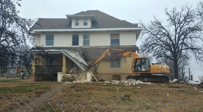 Parkside House demolition underway