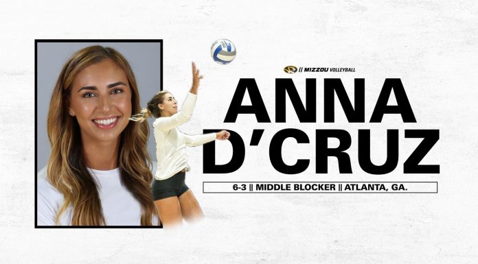Mizzou Volleyball Adds Transfer Anna D’Cruz to 2020 Roster