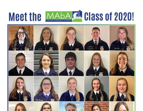 Thirty sophomores selected for the 2020 Missouri Agribusiness Academy