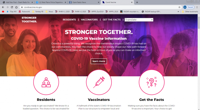 Governor Parson Announces Launch of New COVID-19 Vaccine Website for Missourians