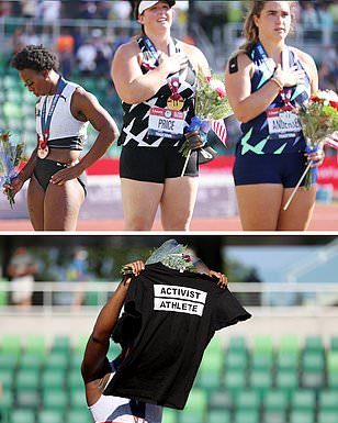 Olympic Hammer Thrower Gwen Berry Turns Her Back On Flag During National Anthem
