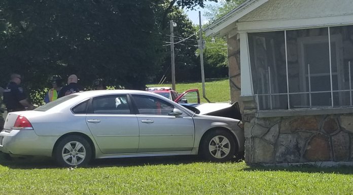 Monks House wrecks Car in West Plains