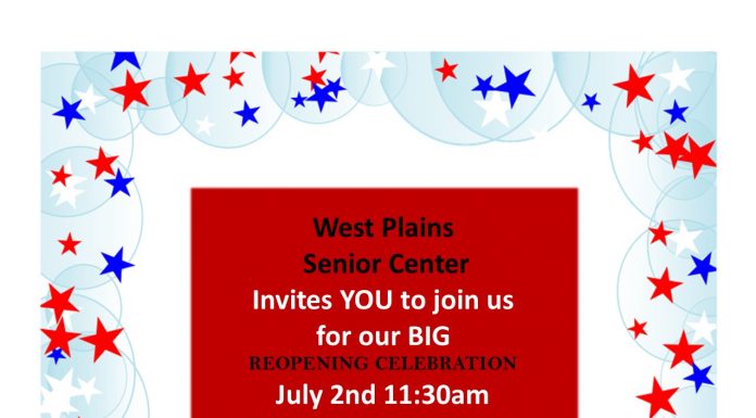 West Plains Senior Center announces Grand Re-Opening for July 2nd